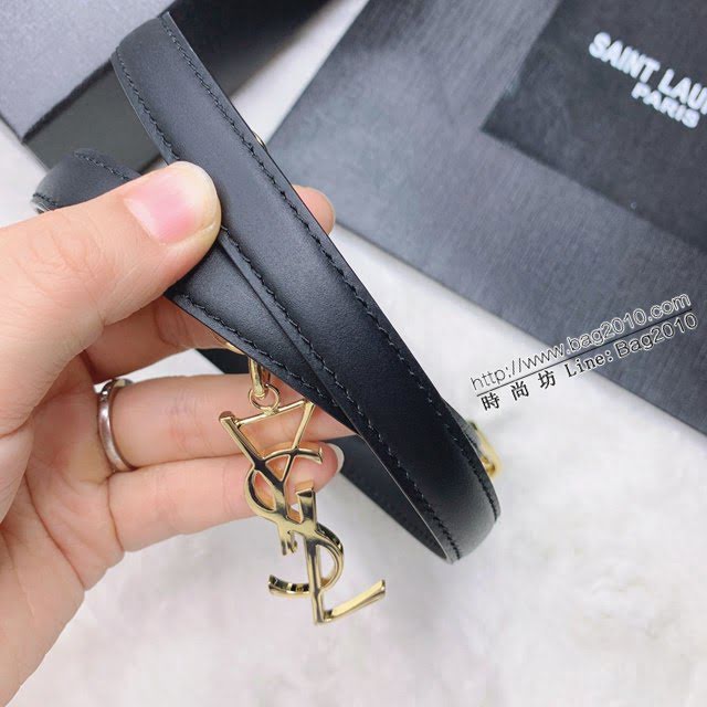 Saint Laurent女士皮帶 聖羅蘭YSL鏈條五金小牛皮腰帶  jjp2142